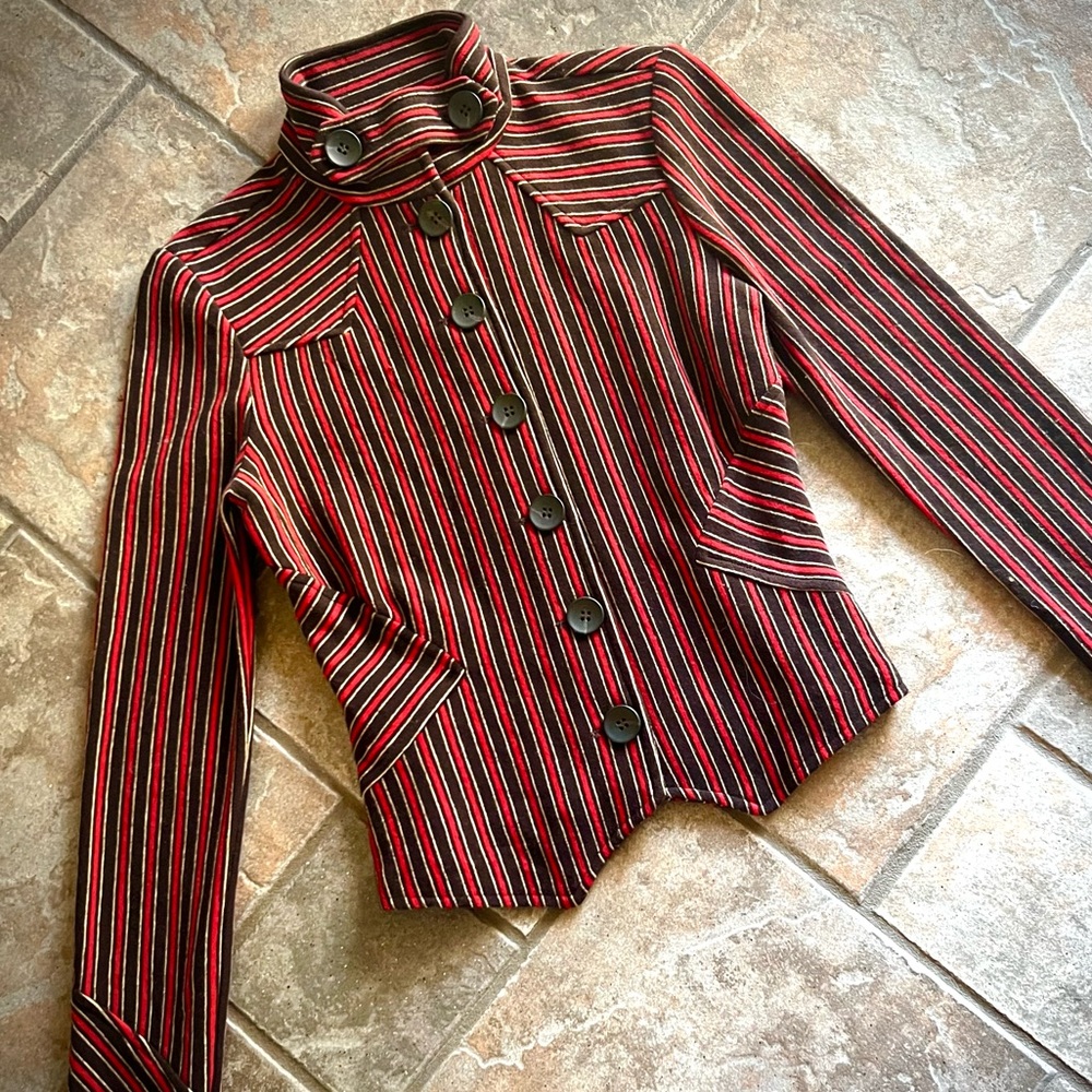Diane Von Furstenberg Striped Wool Blazer - Picture 6 of 13